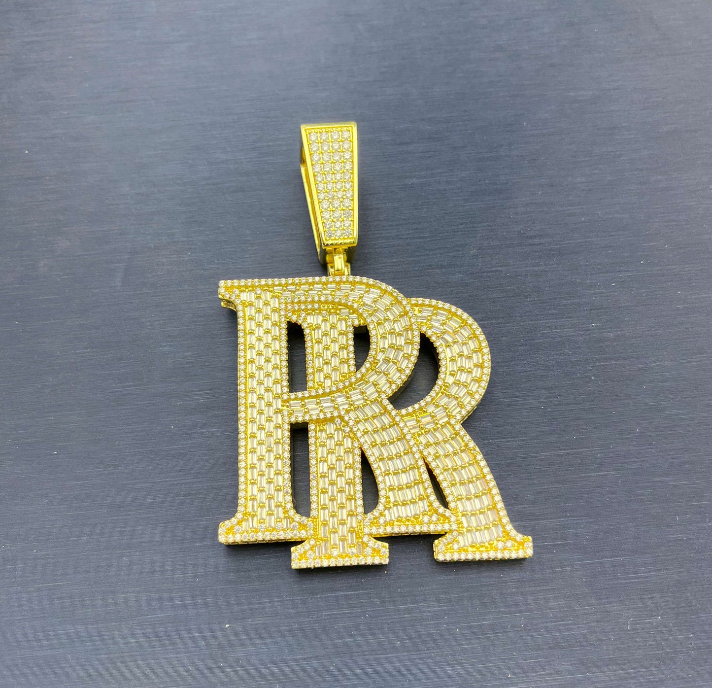 BRP-102 Brass Initial Pendant
