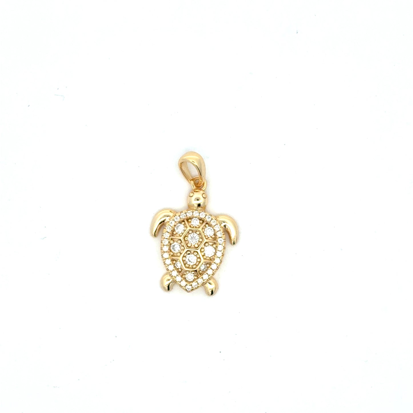 MP-48 (Moissanite Silver Turtle Pendant)