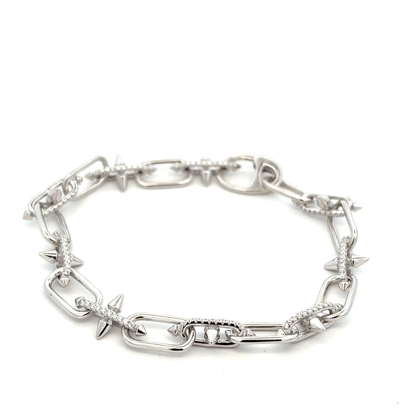 MB-10 * (Moissanite Silver Bracelet 7.5 inch)