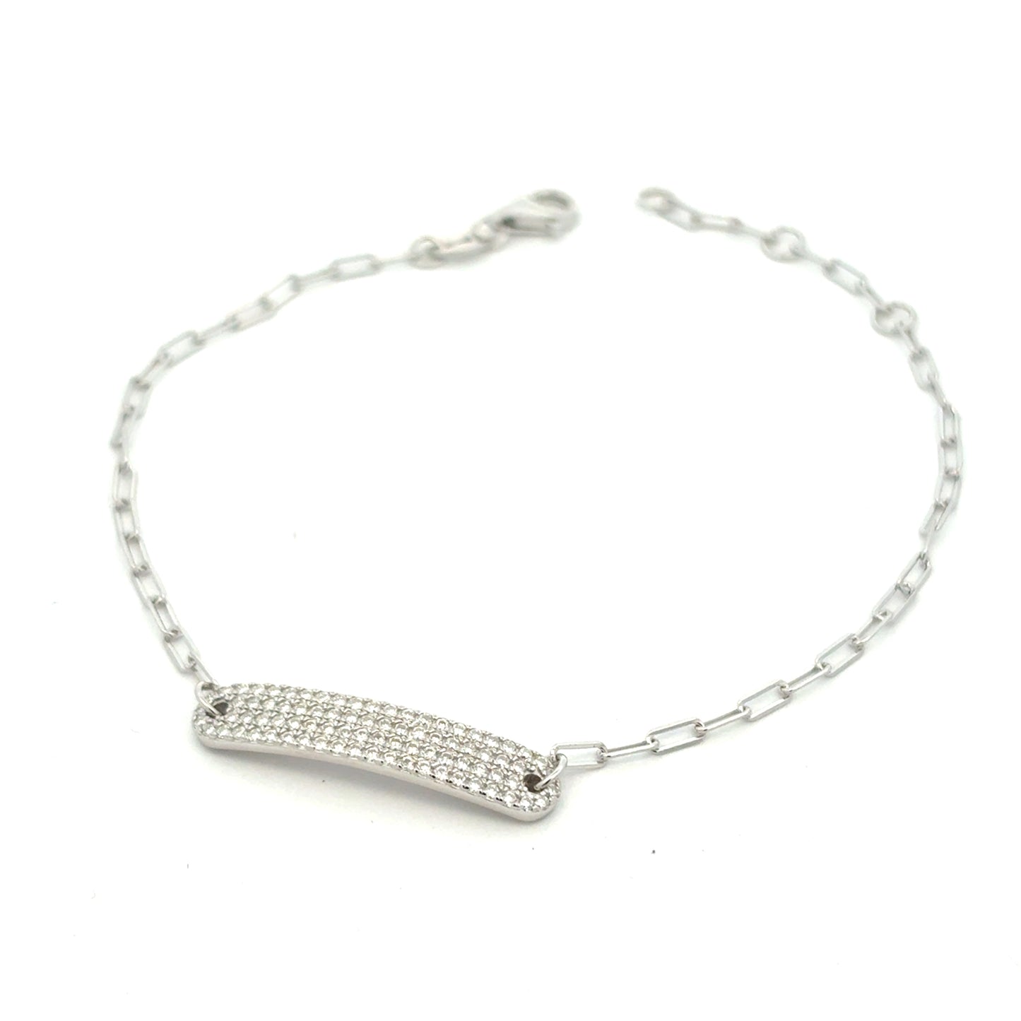 MB-29 * (Moissanite Silver Bracelet 7.5 inch)