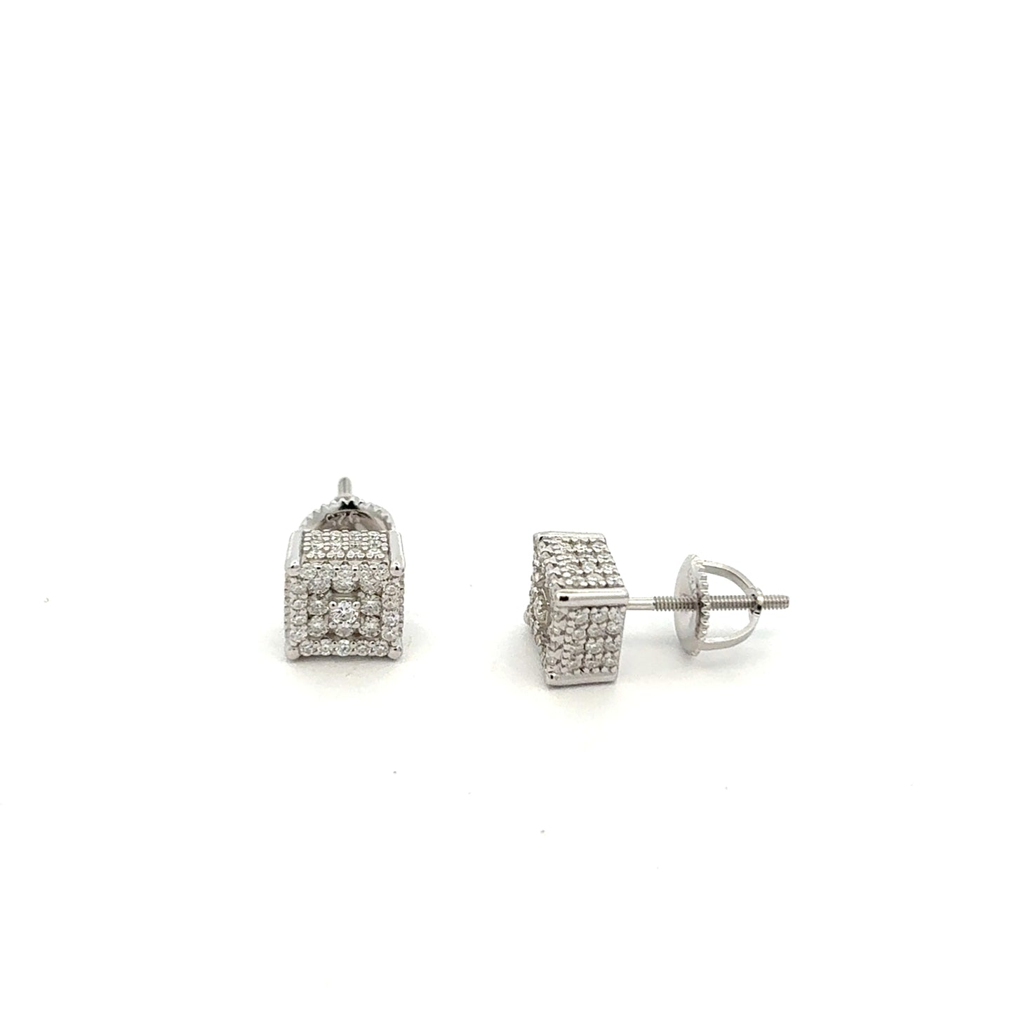 MEM-64 *screw back (Moissanite Stone Earring)