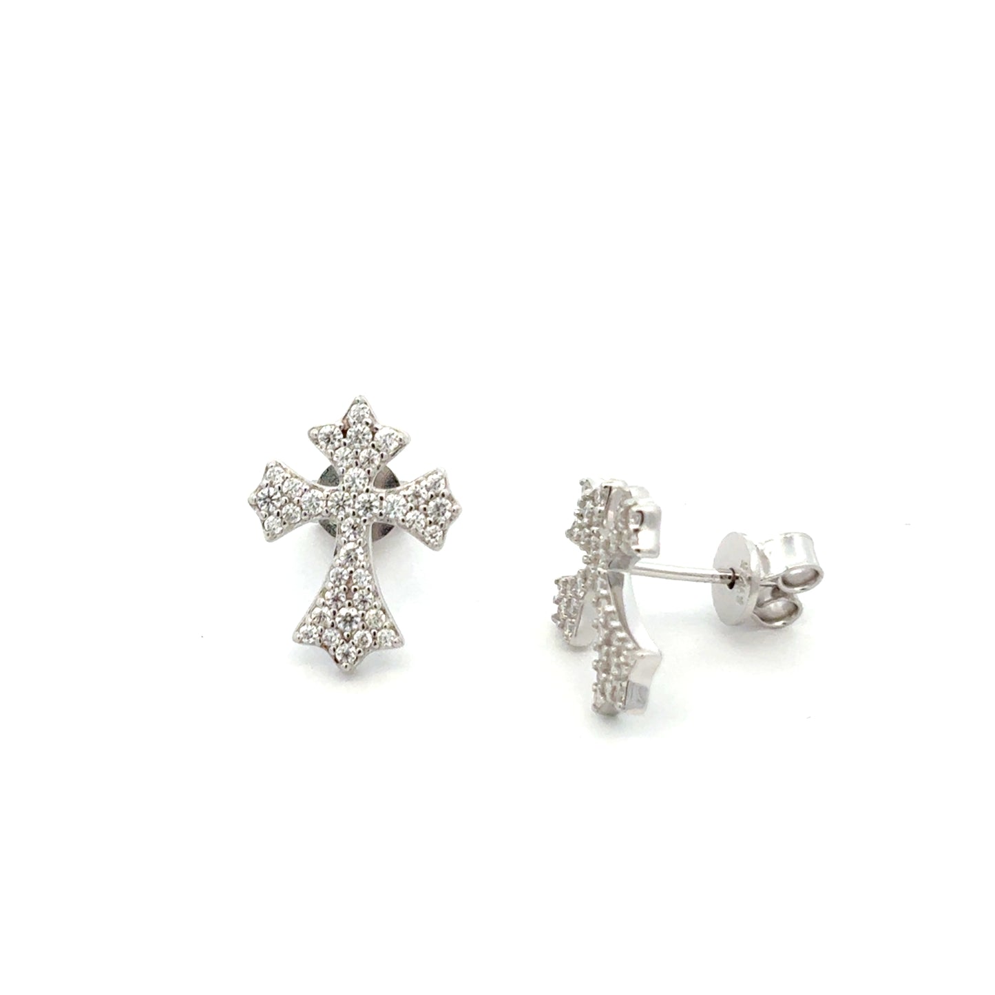 MEM-89 (Moissanite Stone Cross Earring)
