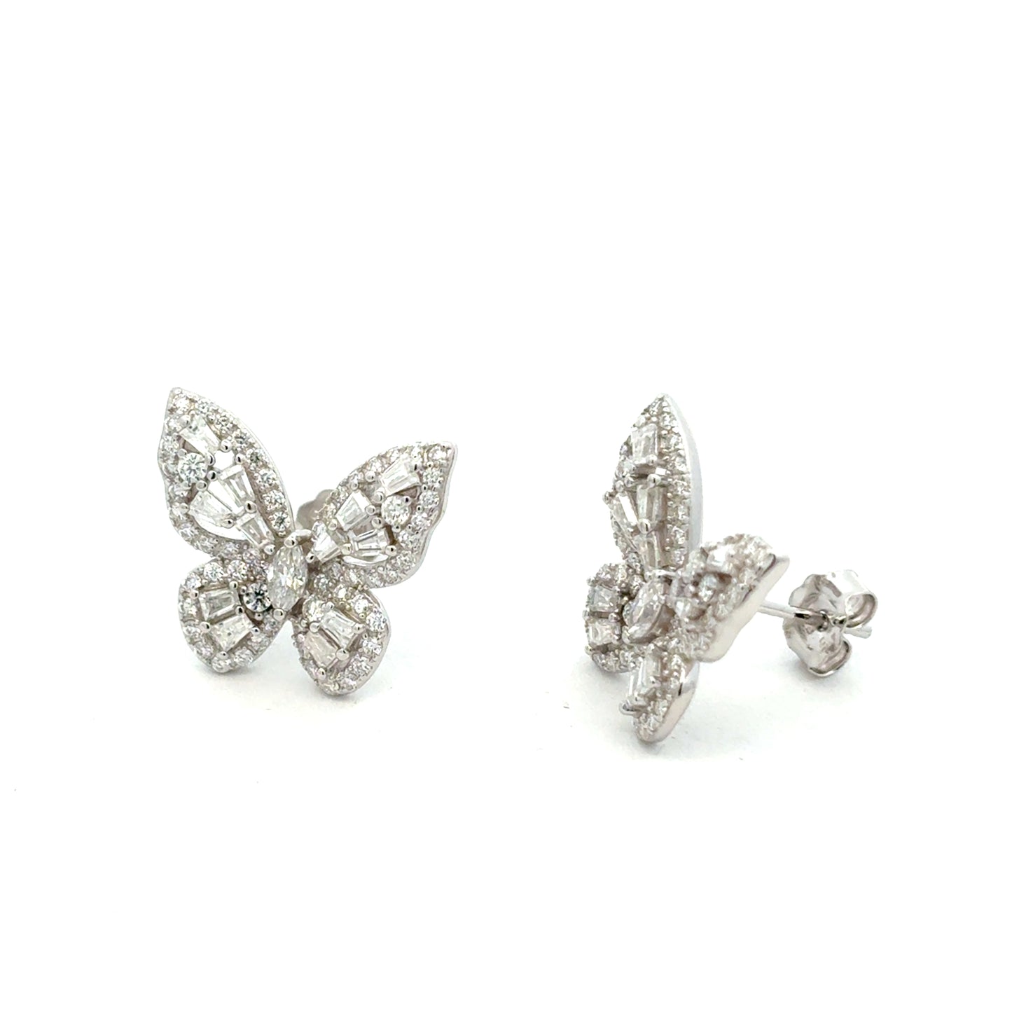 MEW-692 * push back (Moissanite Stone Earring)