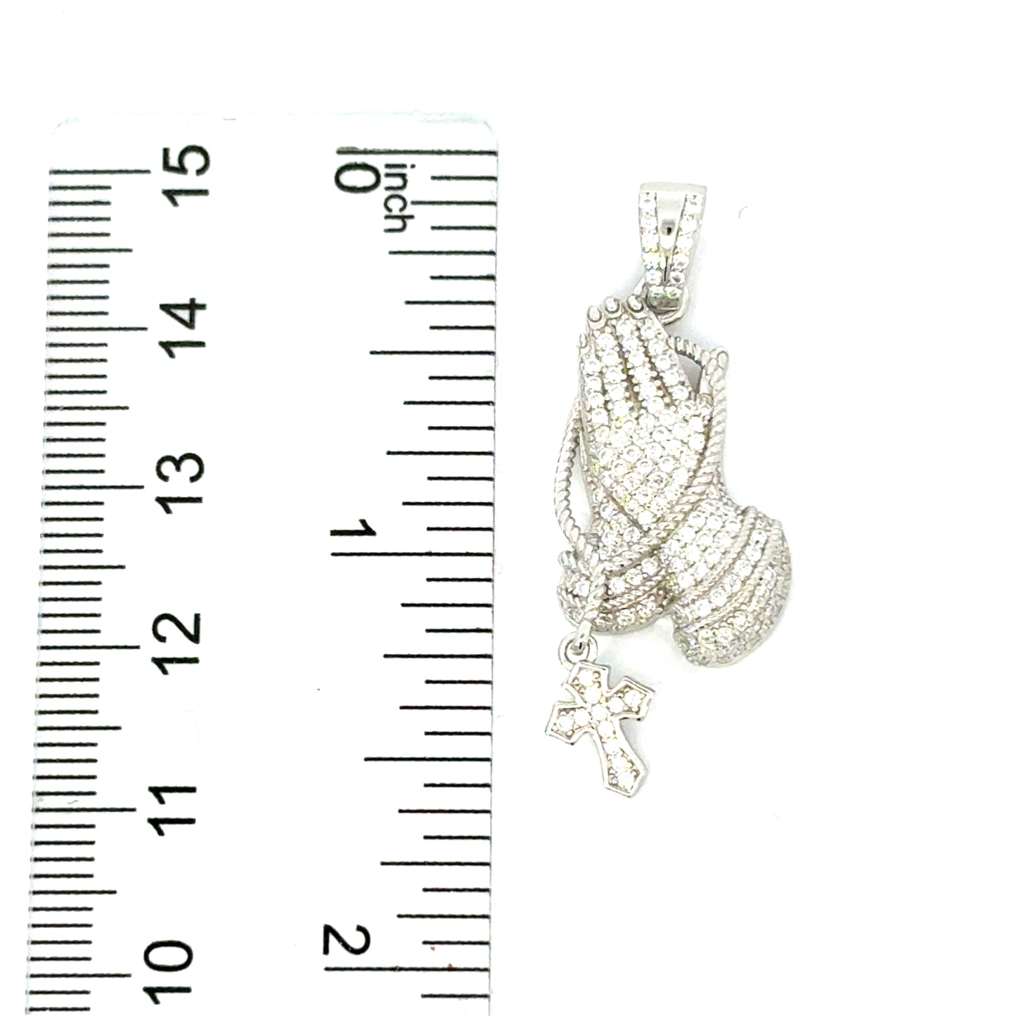 MPM-16 (Colgante de piedra cruzada de plata con moissanita)