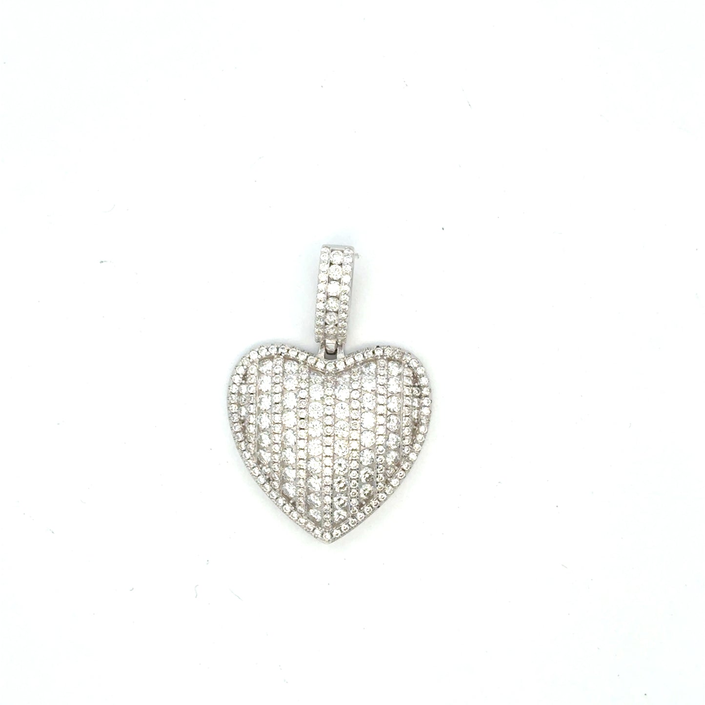 MP-25 (Moissanite Silver Heart Pendant)