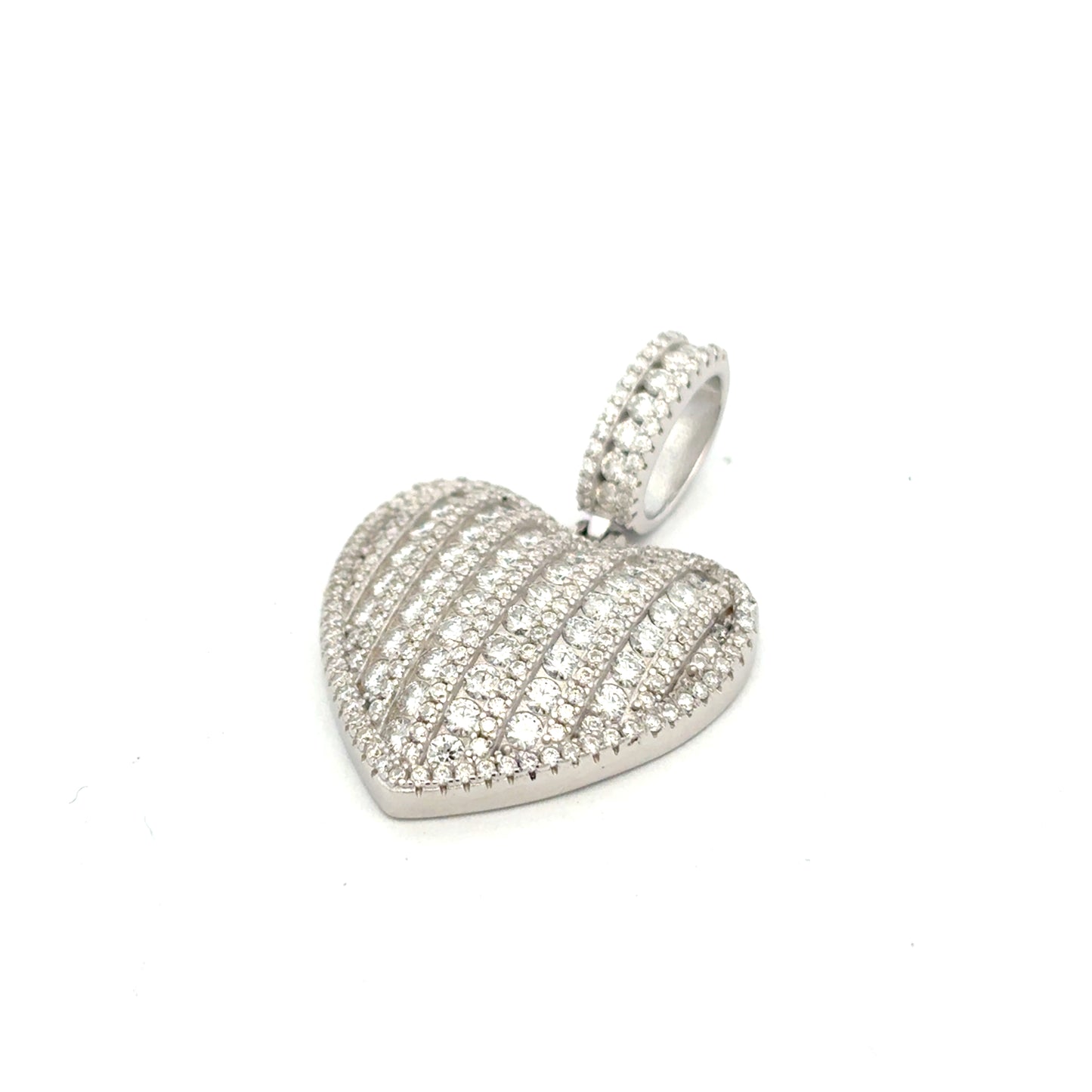 MP-25 (Moissanite Silver Heart Pendant)