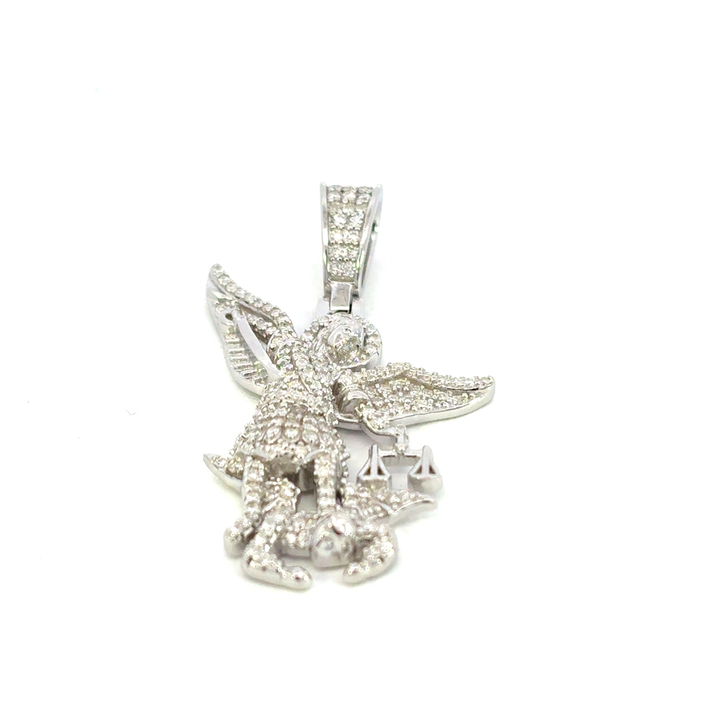 MPM-16 (Colgante de piedra cruzada de plata con moissanita)