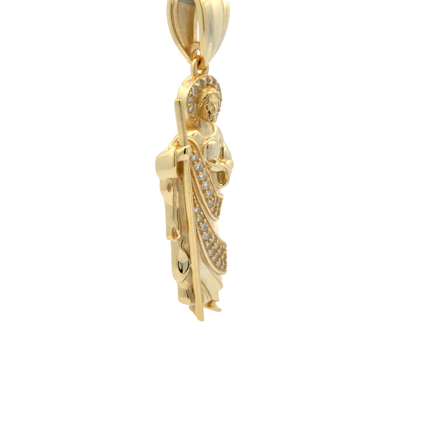 MPM-16 (Colgante de piedra cruzada de plata con moissanita)