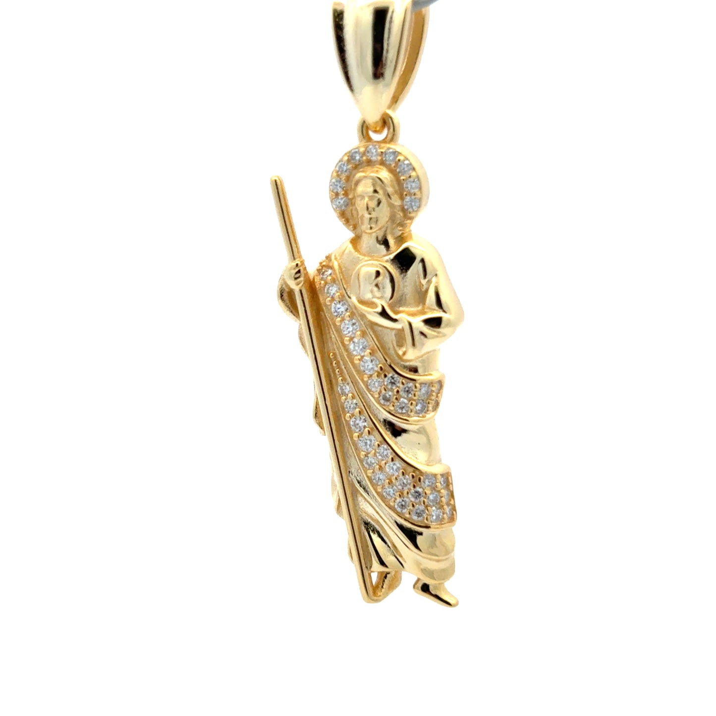 MPM-16 (Colgante de piedra cruzada de plata con moissanita)