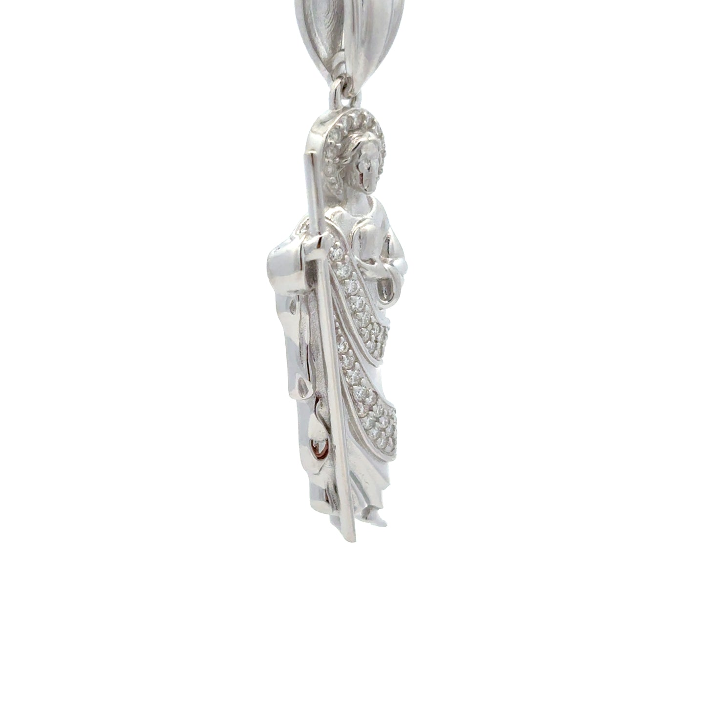 MPM-16 (Colgante de piedra cruzada de plata con moissanita)