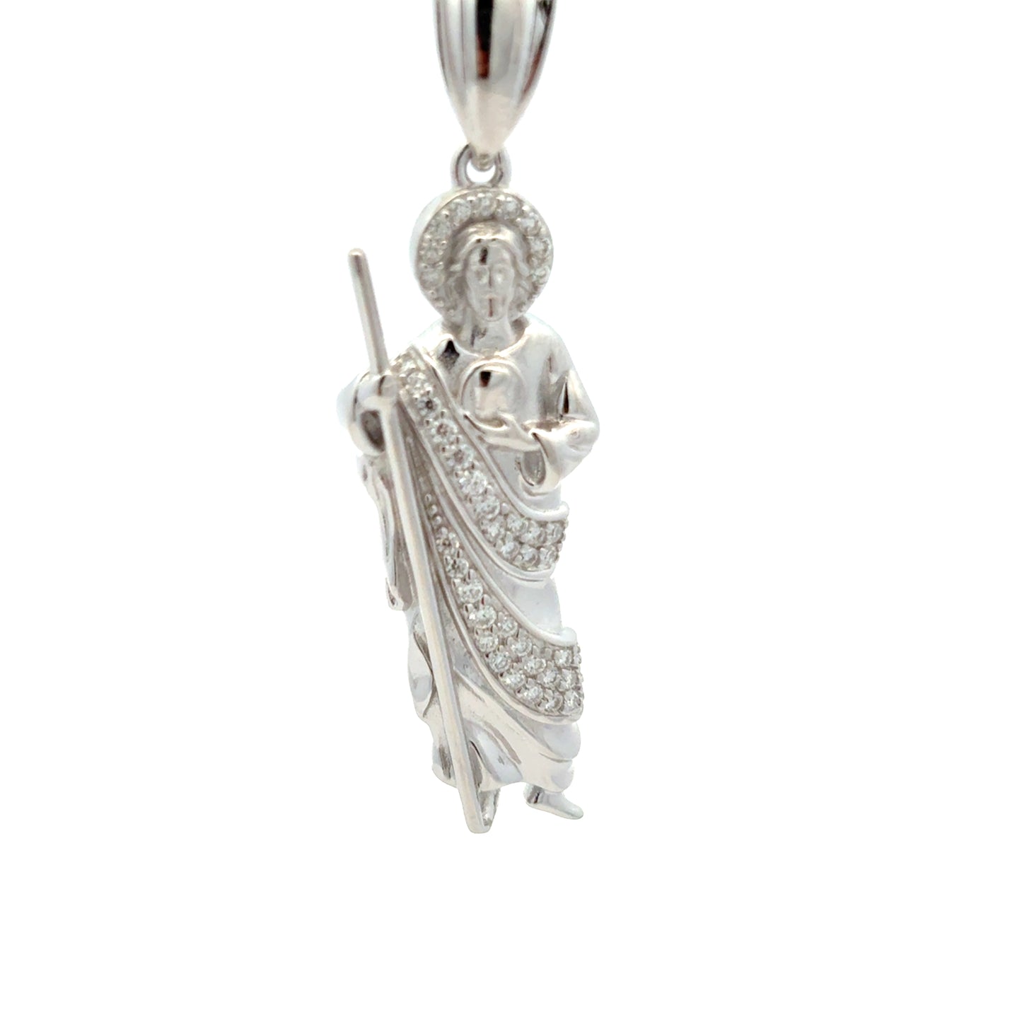 MPM-16 (Colgante de piedra cruzada de plata con moissanita)