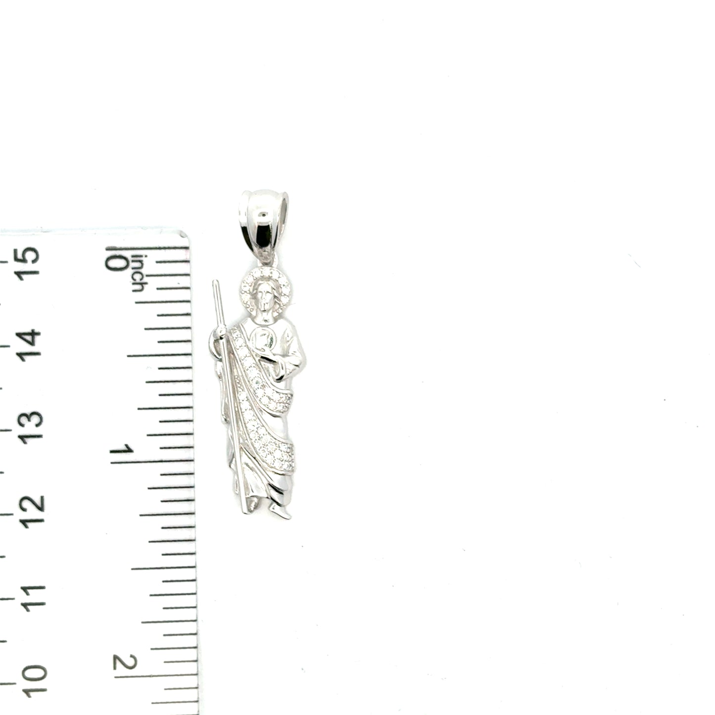 MPM-16 (Colgante de piedra cruzada de plata con moissanita)