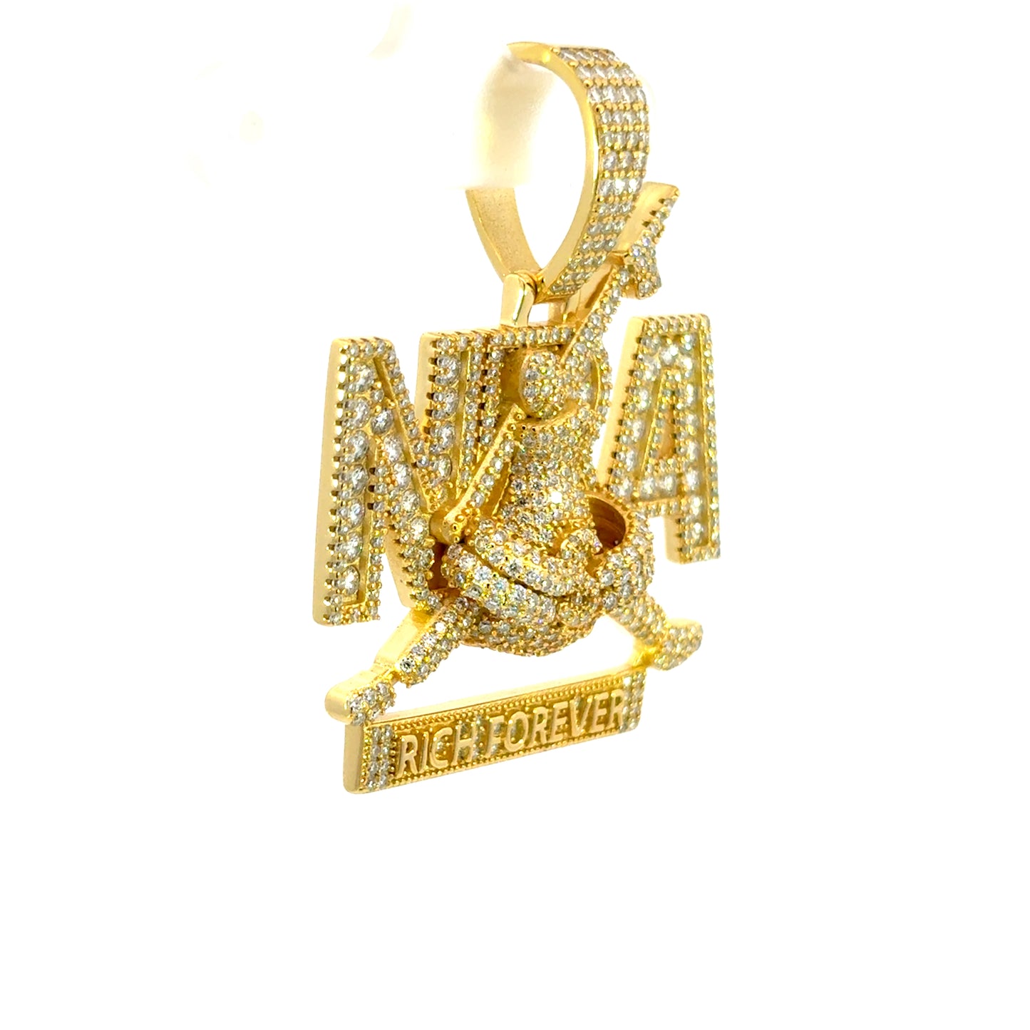 MPM-16 (Colgante de piedra cruzada de plata con moissanita)