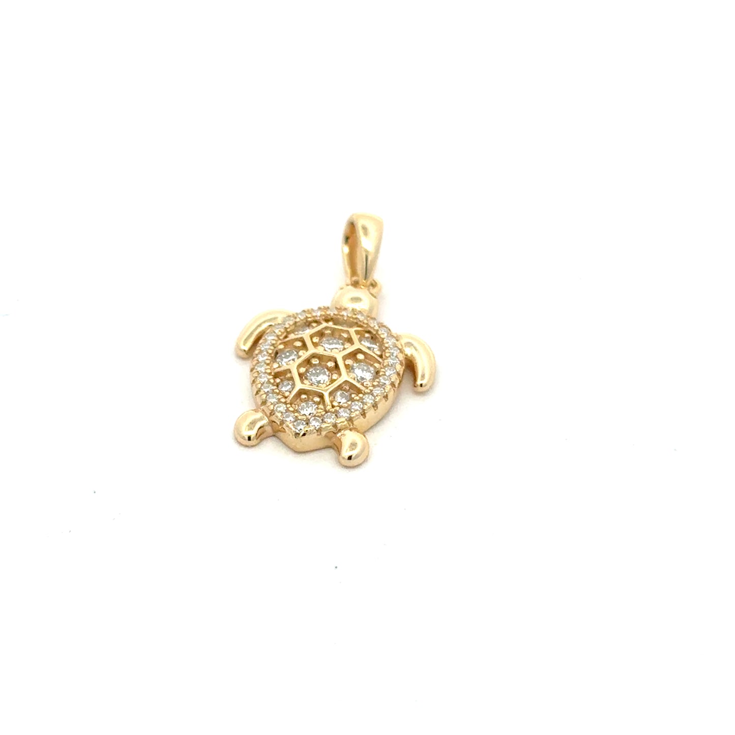 MP-48 (Moissanite Silver Turtle Pendant)