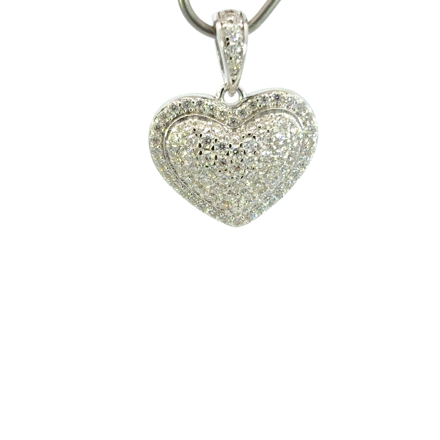 MPM-16 (Colgante de piedra cruzada de plata con moissanita)