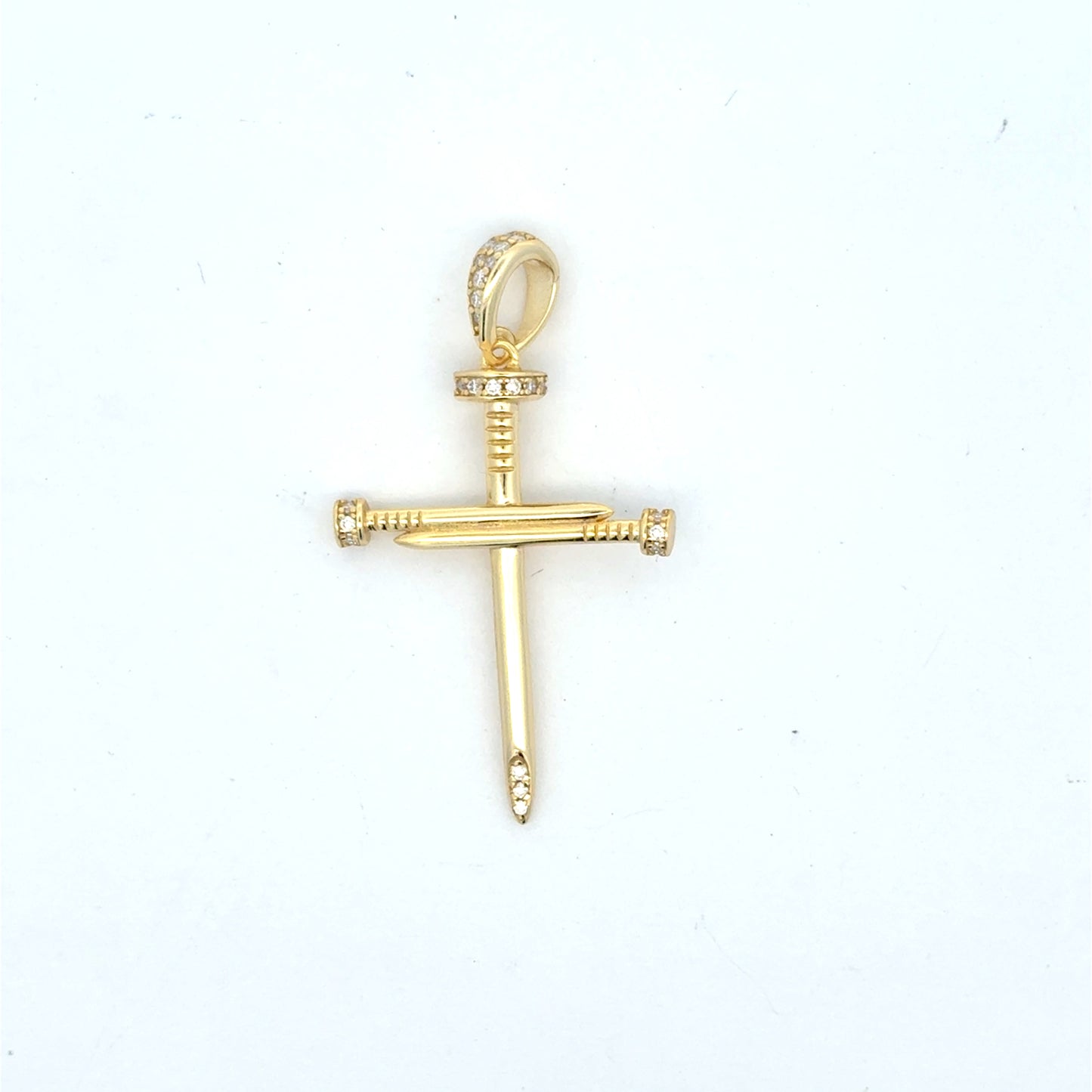 MPM-16 (Colgante de piedra cruzada de plata con moissanita)