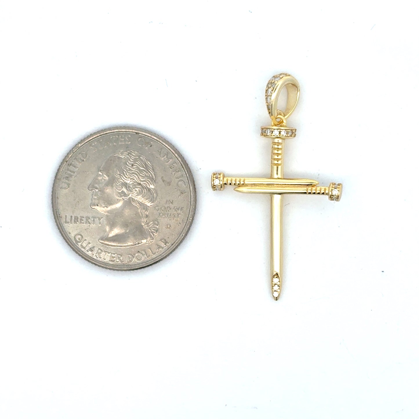 MPM-16 (Colgante de piedra cruzada de plata con moissanita)