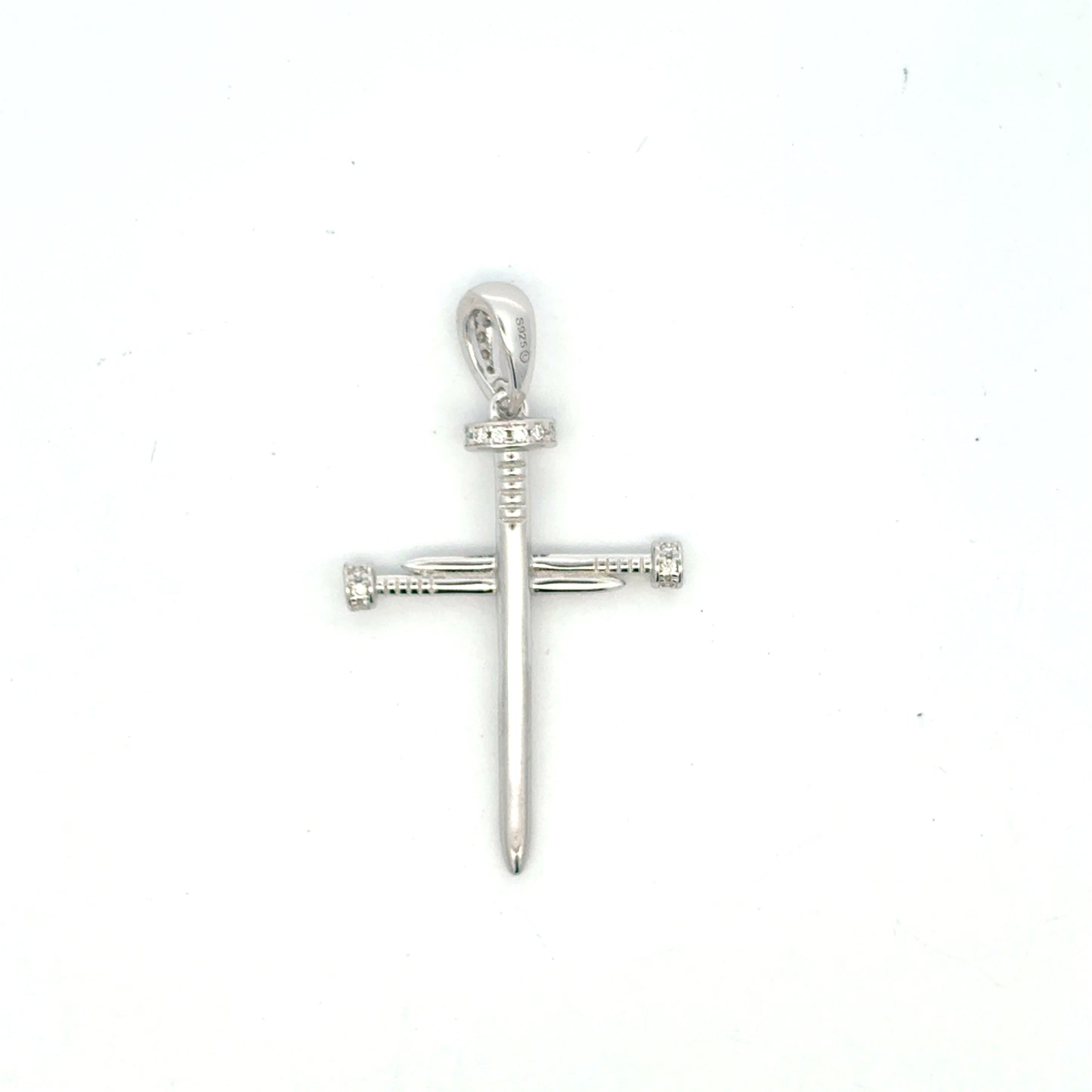 MPM-16 (Colgante de piedra cruzada de plata con moissanita)