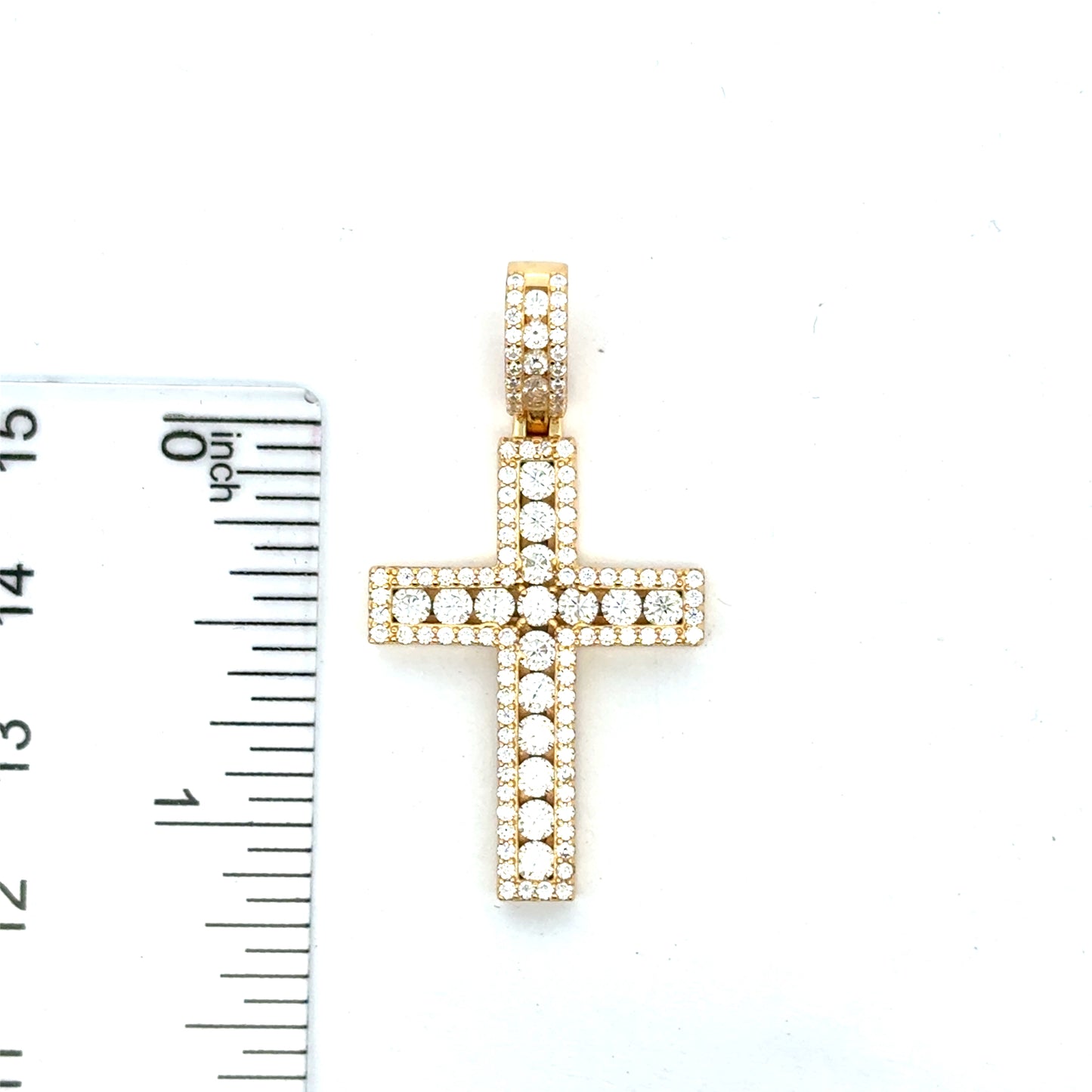 MP-51 (Moissanite Silver Cross Pendant)