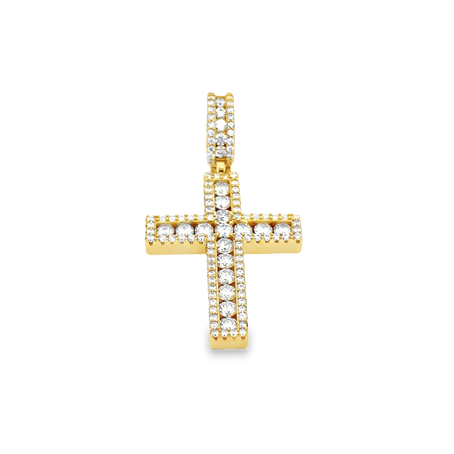 MP-51 (Moissanite Silver Cross Pendant)