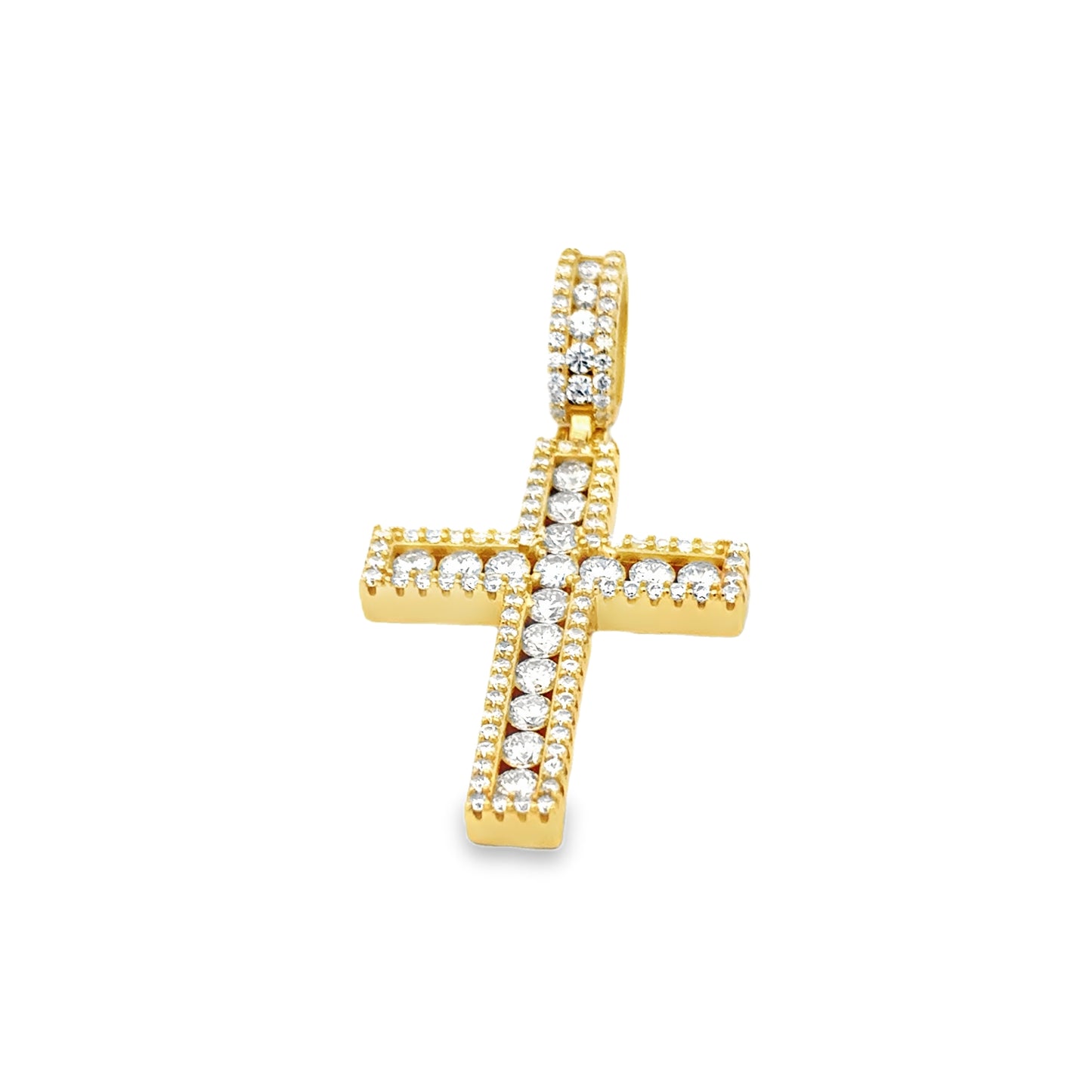 MP-51 (Moissanite Silver Cross Pendant)