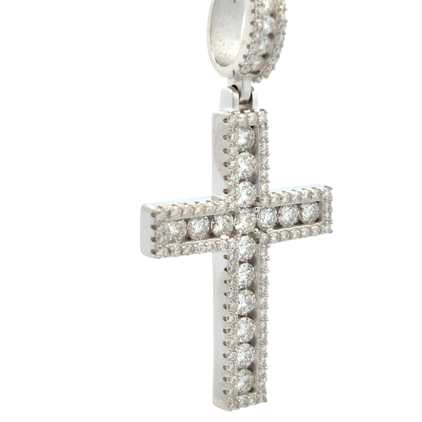 MP-51 (Moissanite Silver Cross Pendant)
