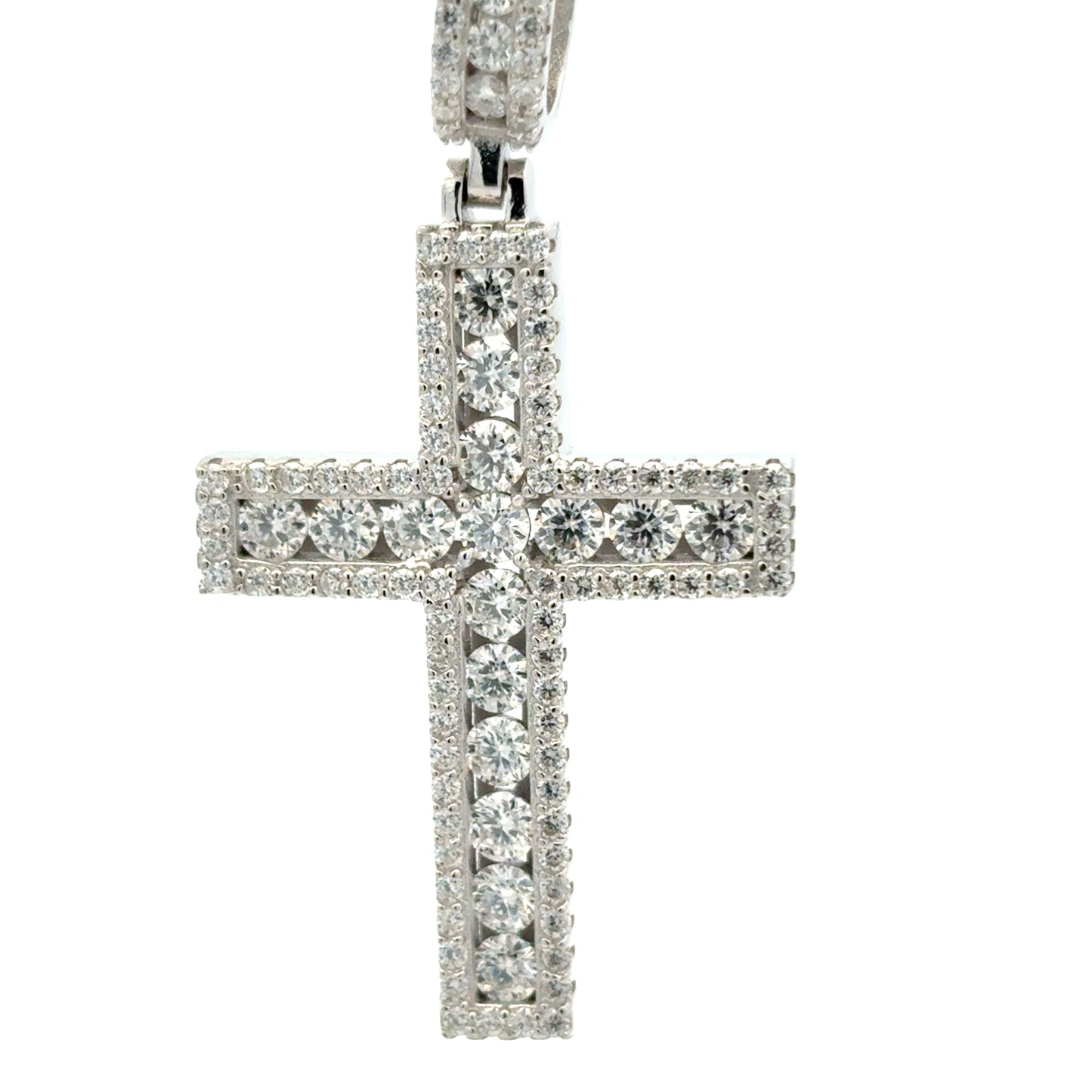 MP-51 (Moissanite Silver Cross Pendant)
