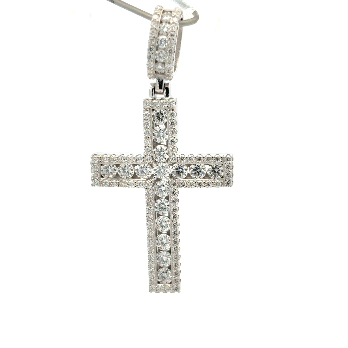 MP-51 (Moissanite Silver Cross Pendant)