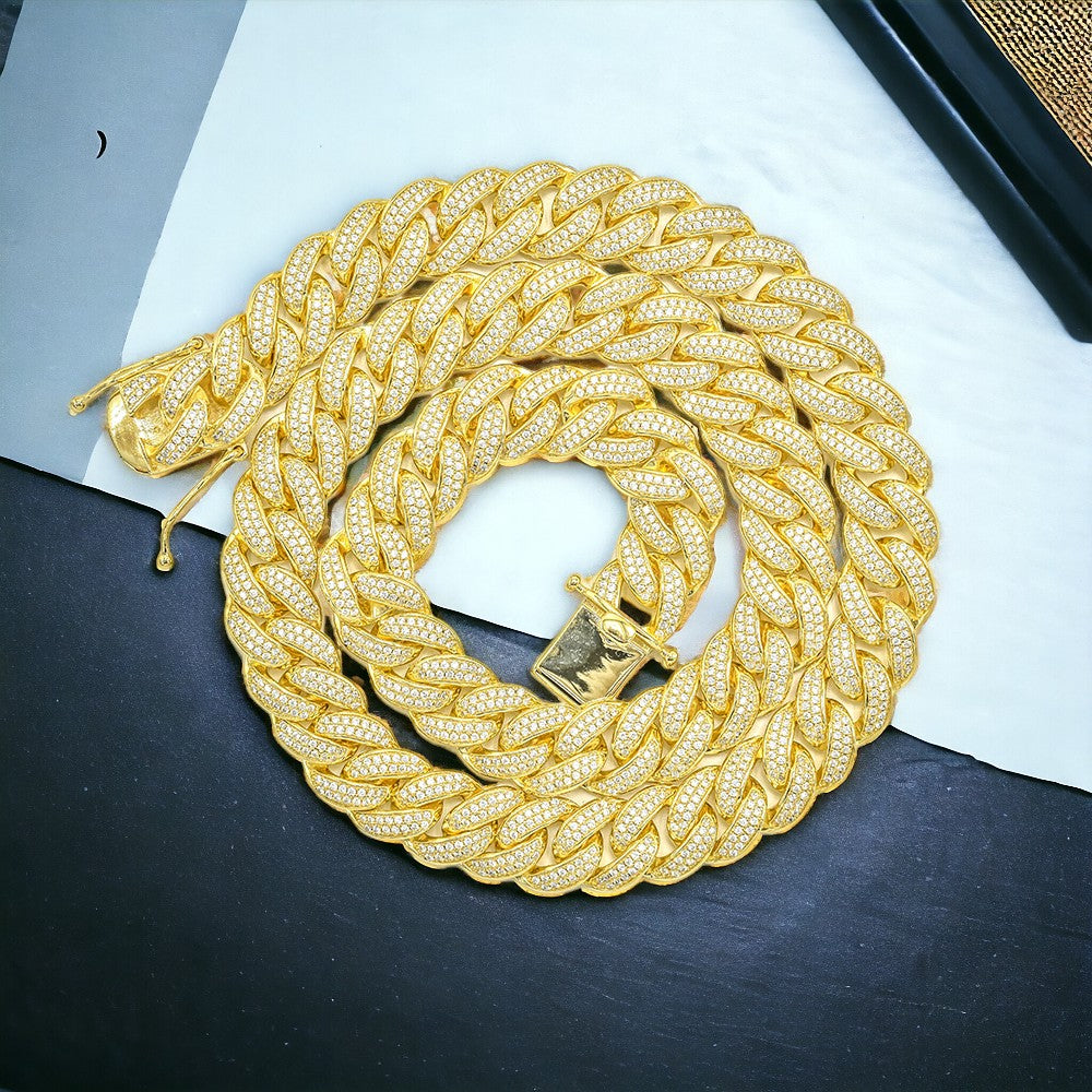 STNB-01 Silver Cuban Chain 12mm 18" 20" 24" 7.5" 8.5" Net Price