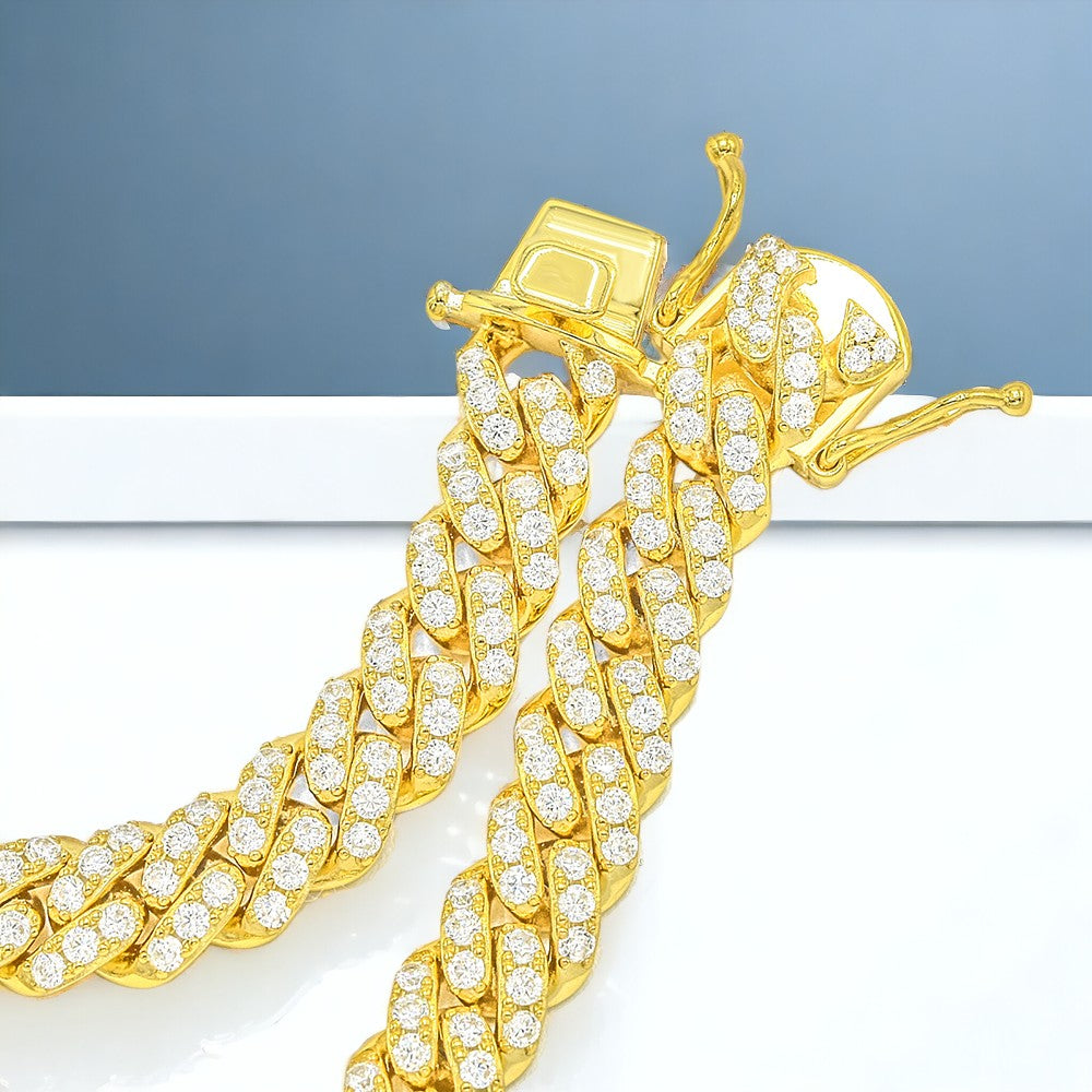 STNB-03 Silver Cuban Chain 8mm 7" 7.5" 8.0" 18" 20" 22” 24" Net Price