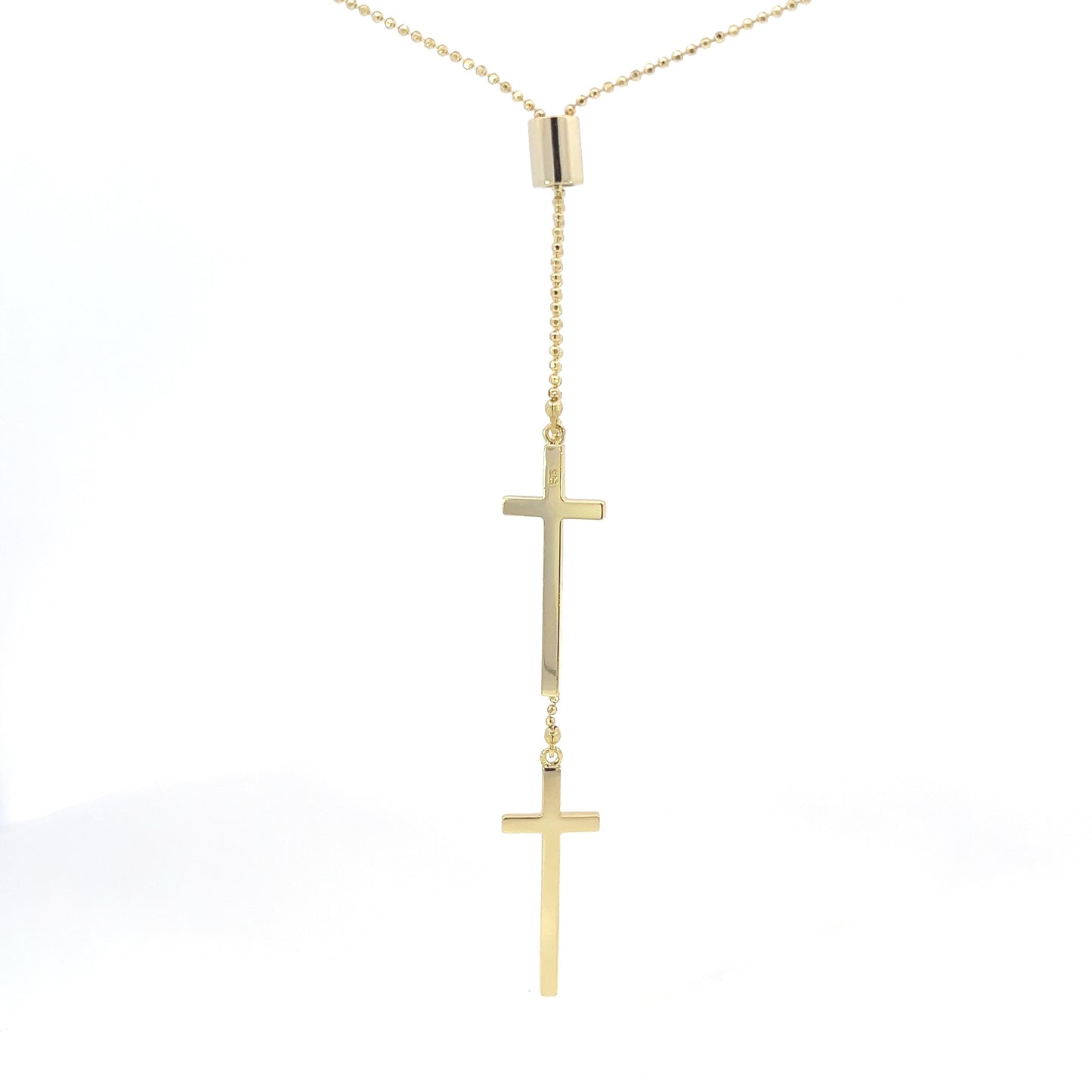 Double Cross Pendant Necklace