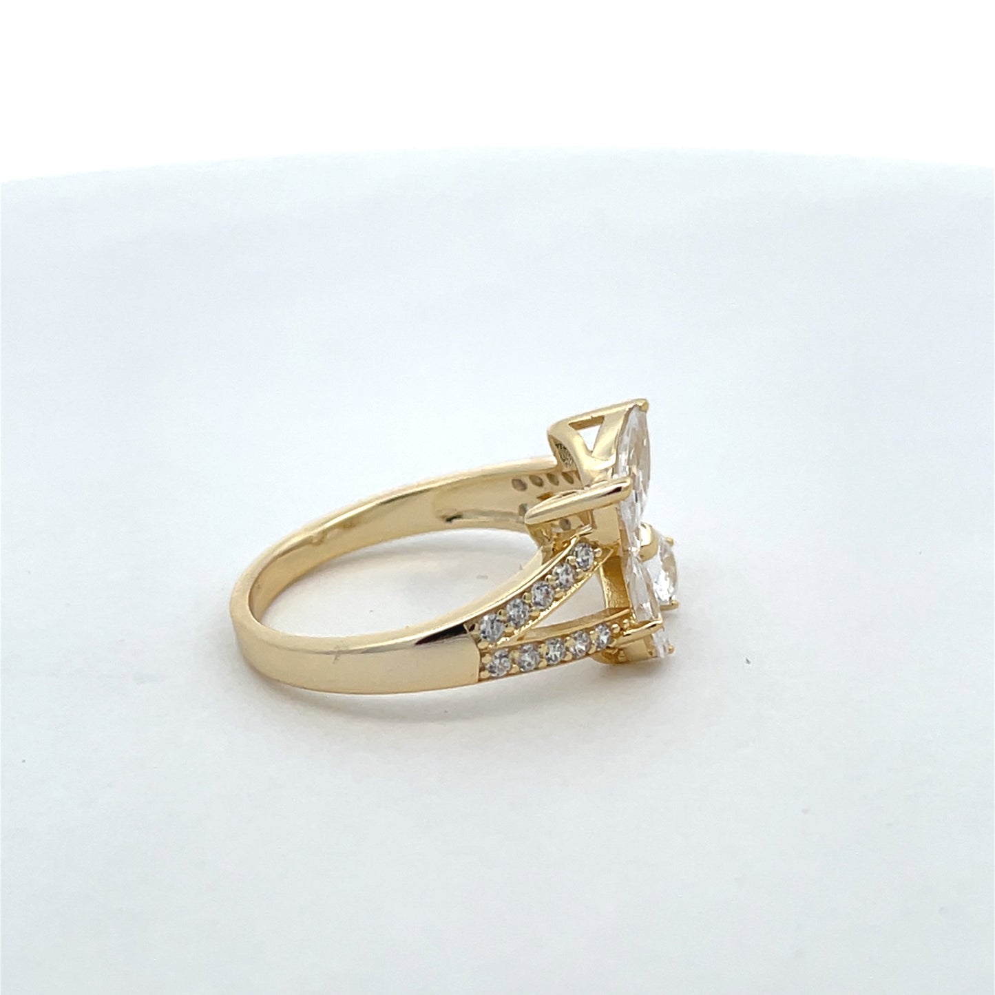 STRW-1189 (Silver Butterfly Marquise Ring)
