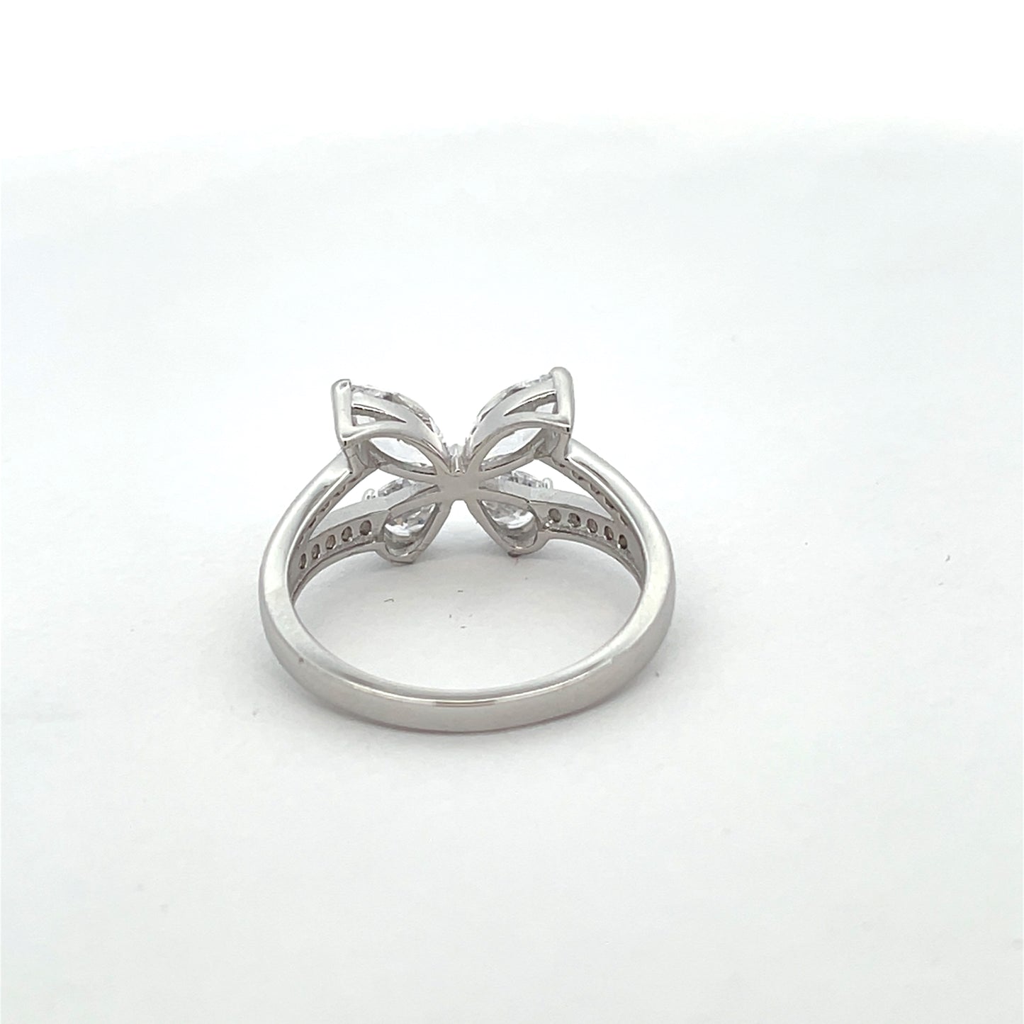 STRW-1189 (Silver Butterfly Marquise Ring)