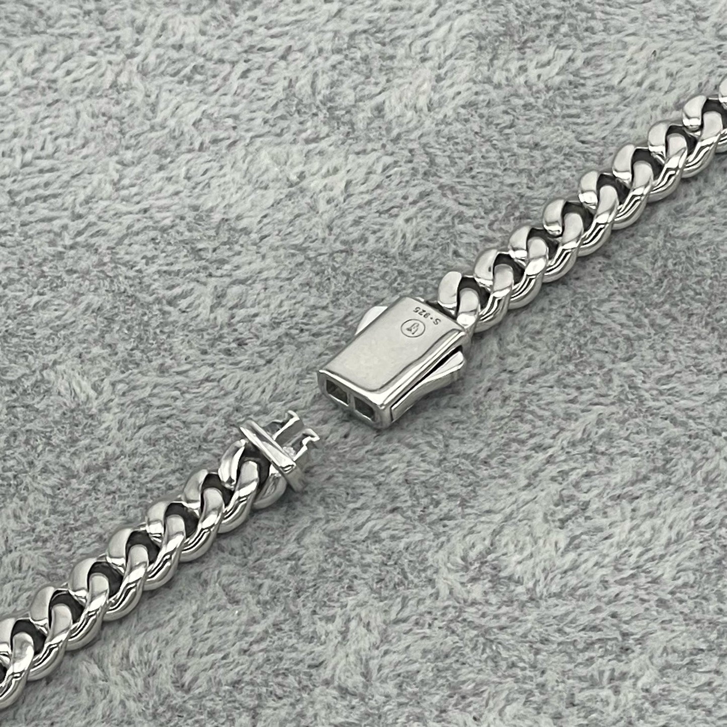 STNB-13 Cadena y pulsera Monaco de plata 925 con piedra de 6 mm, 16", 18", 20", 22", 24", 7", 7,5", 8"