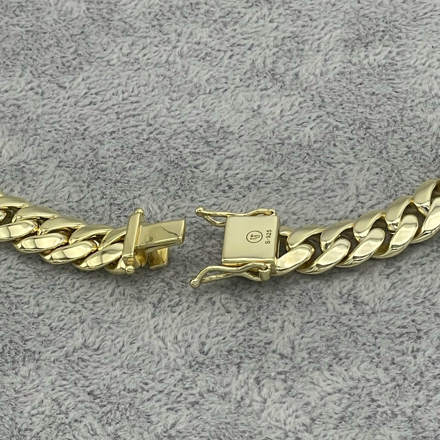 STNB-10 925 Silver Plain Cuban Chain 10mm 18" 20" 22" 24" 7" 7.5" 8"