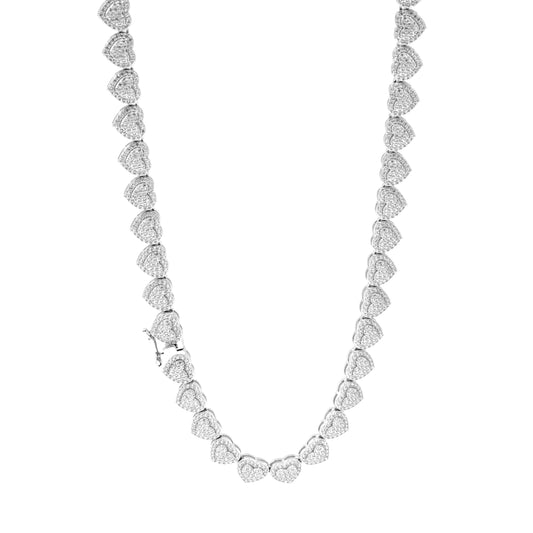 STNB-20 8mm 925 Silver Heart Shaped Chain 18" Net Price
