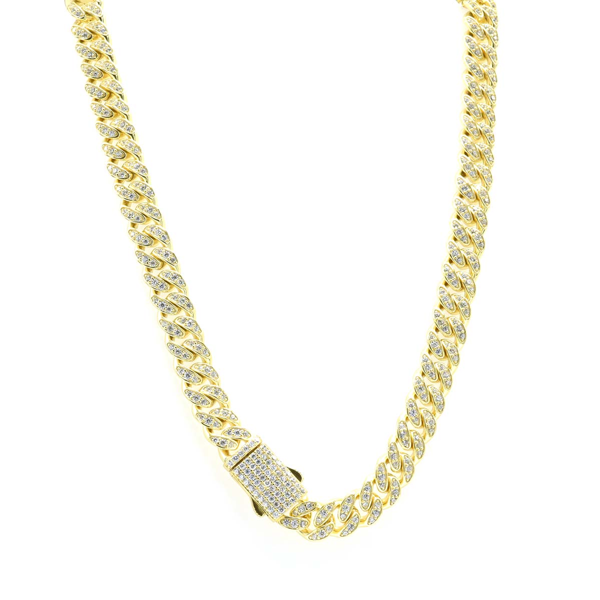 STNB-13 925 Silver 6mm Stone Monaco Chain and Bracelet 16“ 18" 20" 22" 24" 7" 7.5" 8"