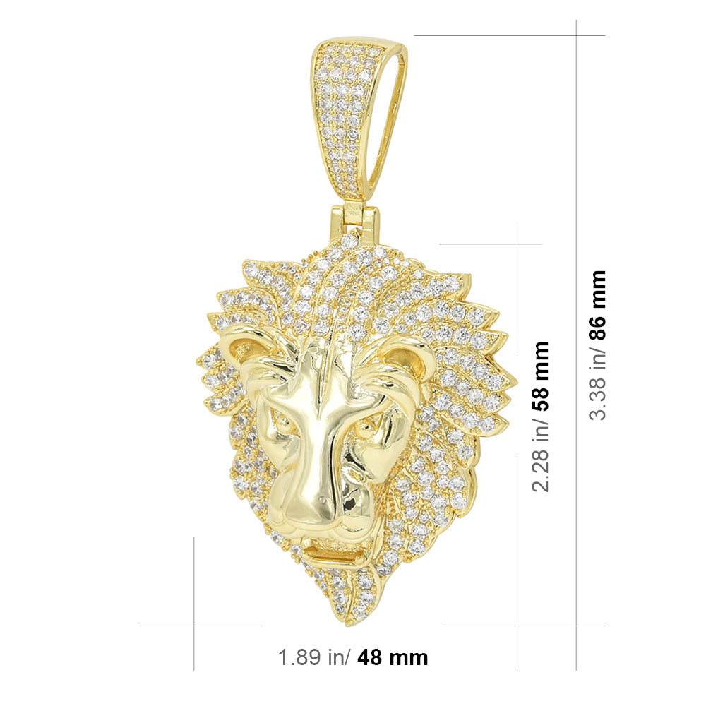 BRP-07 Brass Lion Pendant
