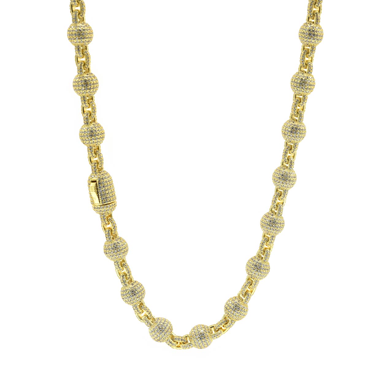 Brass 10mm Clip Lock Bracelet and Chain