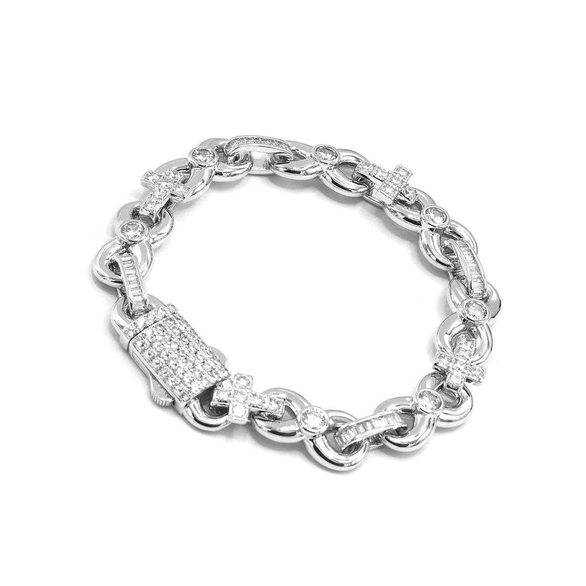 Brass 10mm Infinity with Cross Bracelet Chain 8“ 22 20“ 55 24“ 66