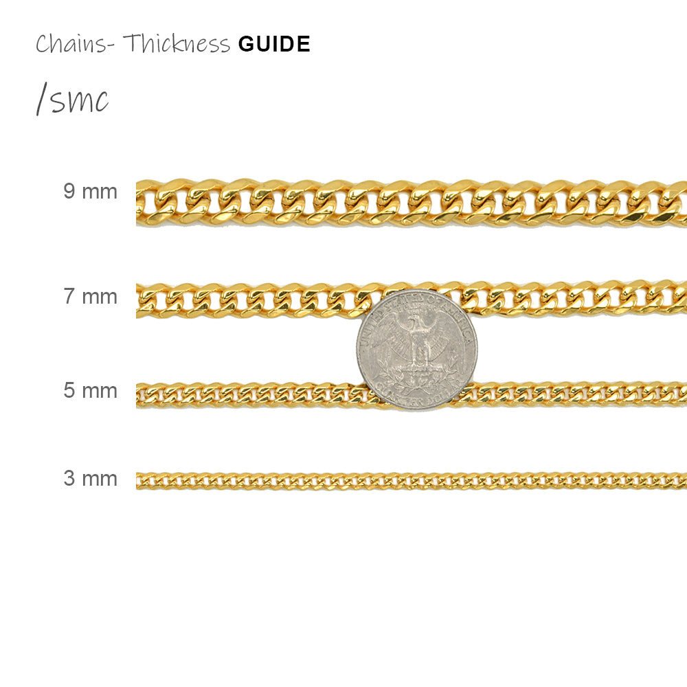 Stainless Steel Long Box Lock Cuban Chain 10mm