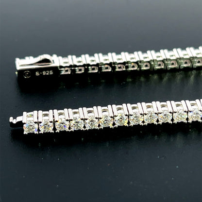 Pulsera de plata con moissanita de tenis de 2,5 mm - PRECIO NETO/FINAL