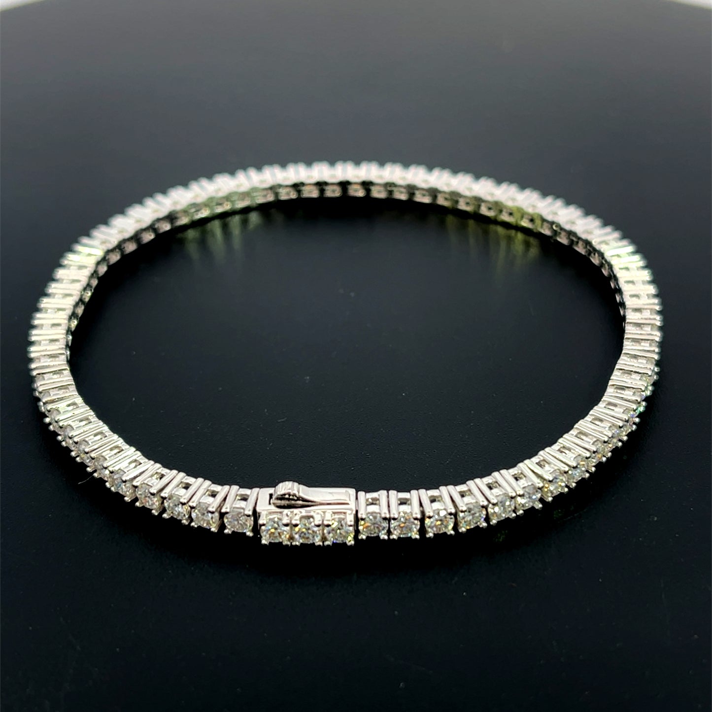 Pulsera de plata con moissanita de tenis de 2,5 mm - PRECIO NETO/FINAL