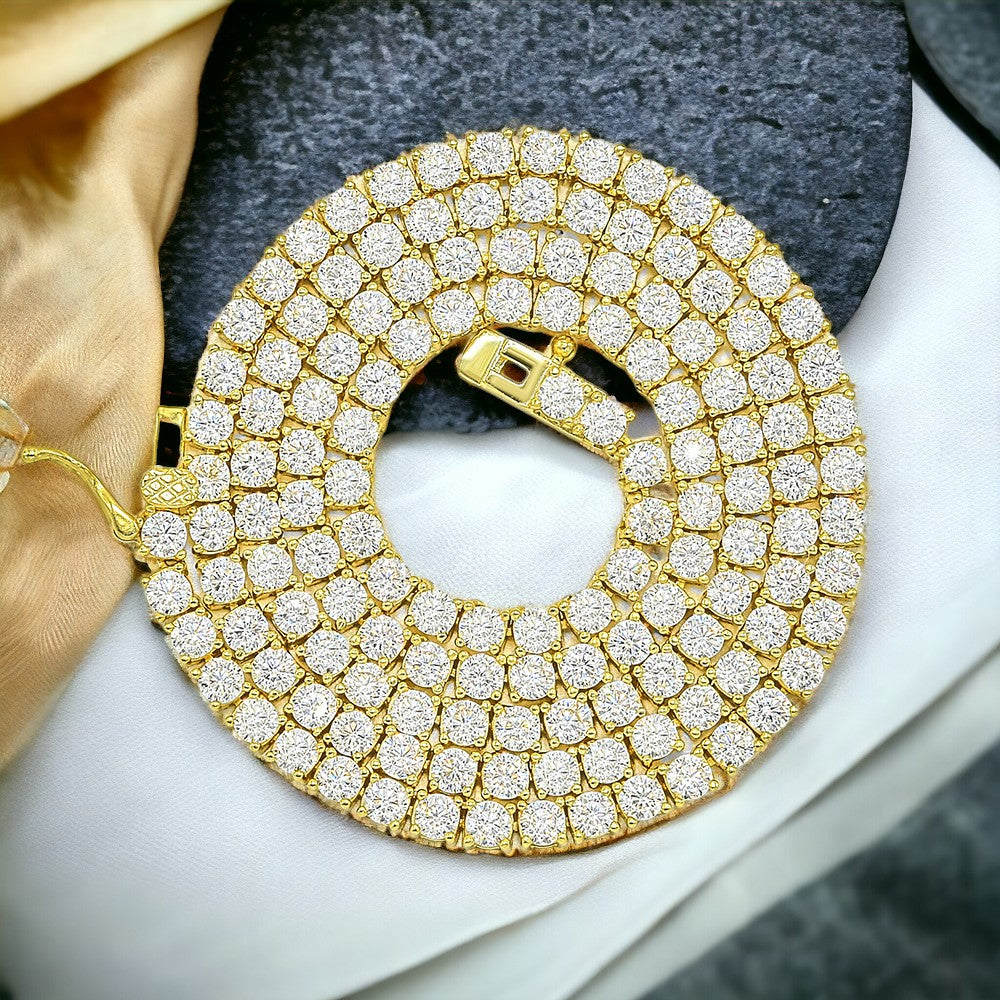Silver Tennis Chain 3mm 16" 18" 20" 22" 24"