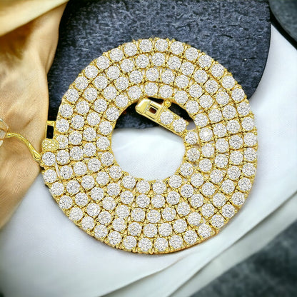 Silver Tennis Chain 3mm 16" 18" 20" 22" 24"