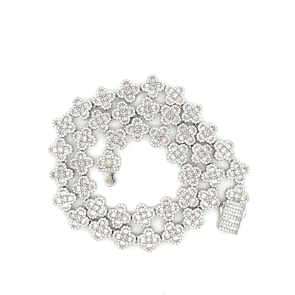 BRCS-18 Sets Brass Baguette Stone Flower