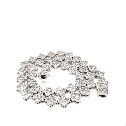 BRCS-18 Sets Brass Baguette Stone Flower