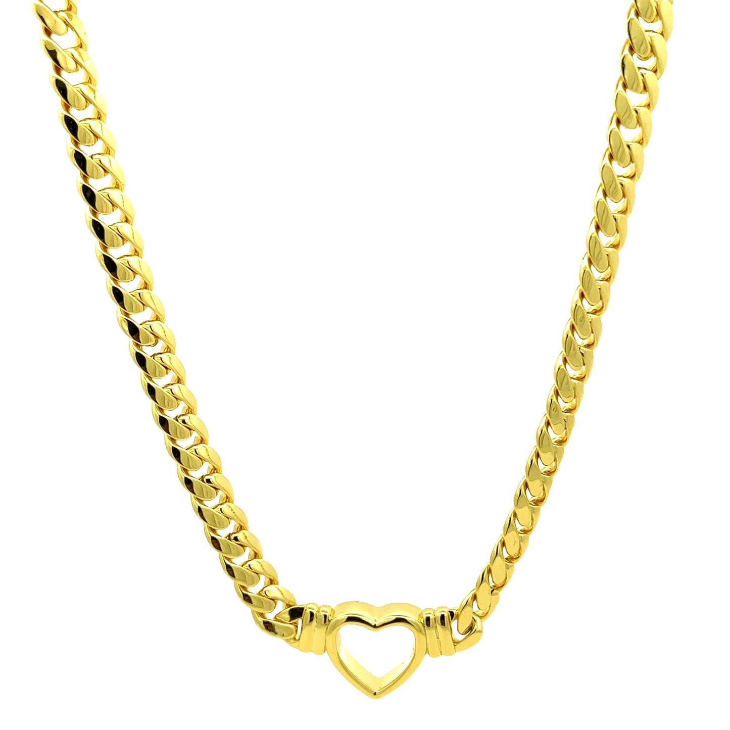 Brass 6mm Plain Cuban Clip Lock Chain Set 7“ Bracelet 17” Chain