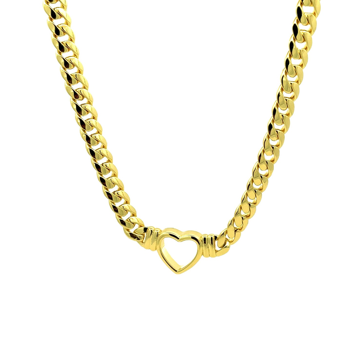 Brass 6mm Plain Cuban Clip Lock Chain Set 7“ Bracelet 17” Chain