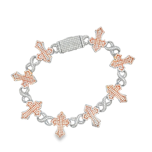 MB-22 (Moissanite Silver Bracelet)